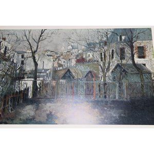 Maurice Utrillo Renoirs Garden Print Vintage 55083